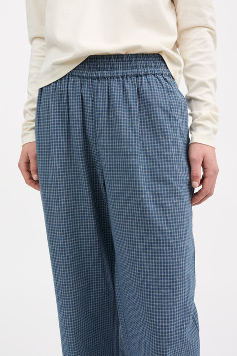 Jasmine Bukser (Blue/Cream Mini Check)