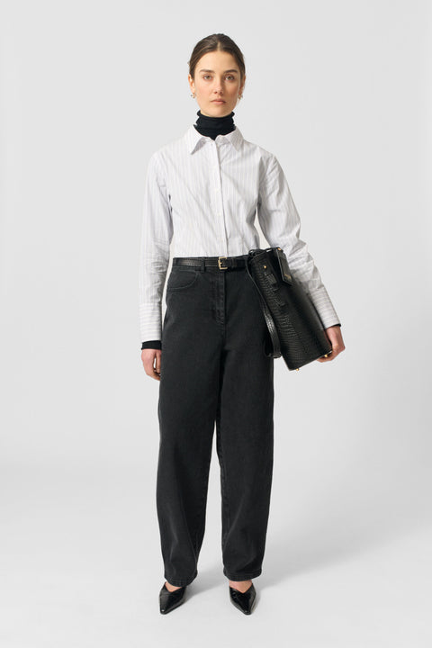 Rosy Skjorte (Dusty Blue Stripe)