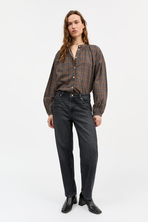 Cilla Skjorte (Green/Red Check)