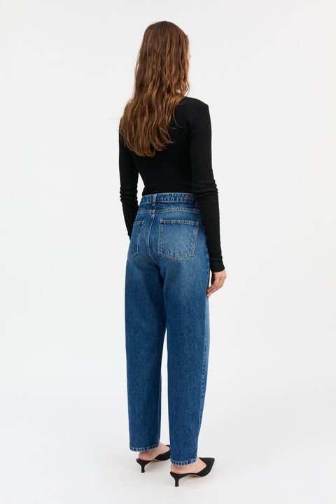 Allison Cropped Jeans (Vintage Washed Blue)