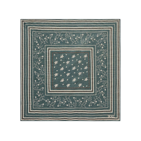 Skall Classic Scarf 55x55 (Dark Green/Brown)