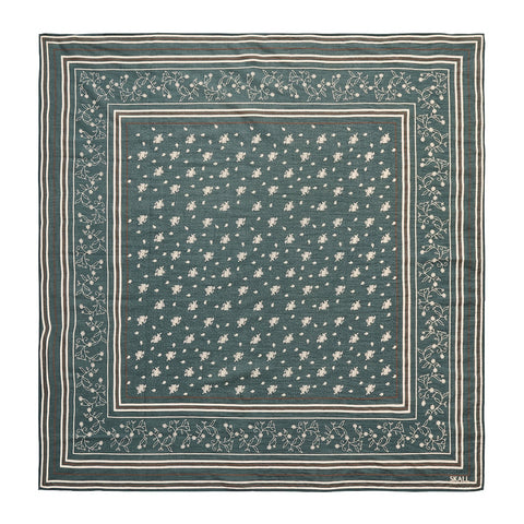 Skall Classic Scarf 90x90 (Dark Green/Brown)