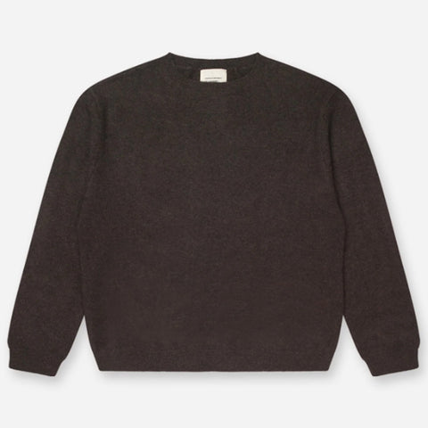 Women's Oversized Roundneck Strik (Black Truffle)