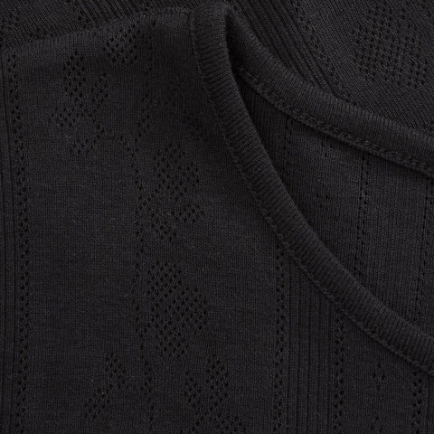 Anna Cap Sleeve Tee (Black)