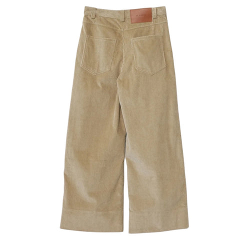Corduroy Wide Bukser (Beige)