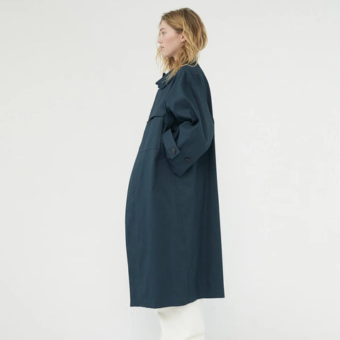Water Resistant Trench Coat (Navy)