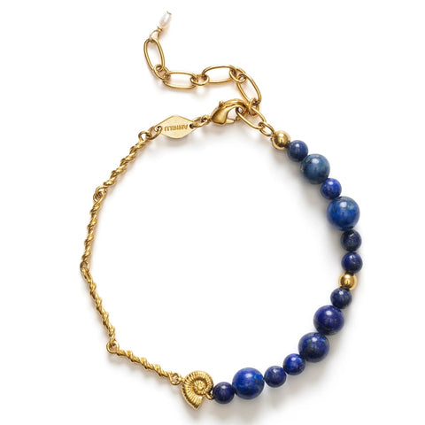Deep Blue Armbånd (Golden Lapis)