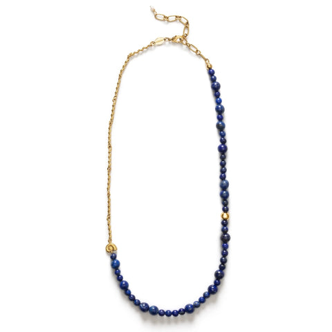 Deep Blue Halskæde (Golden Lapis)
