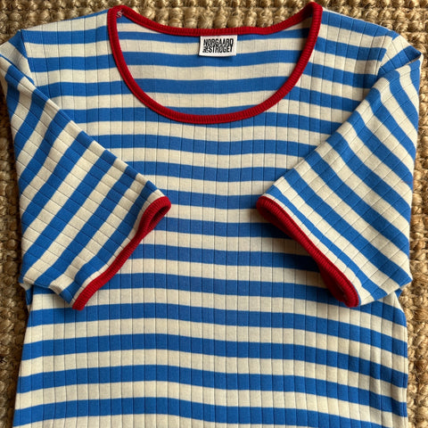 101 Short Sleeve Kontrast (Blue/Ecru/Red)