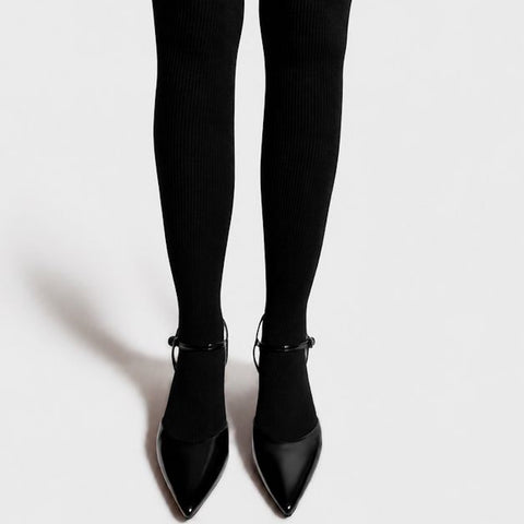 Mrs. Merino Uld Strømpebukser (Black)