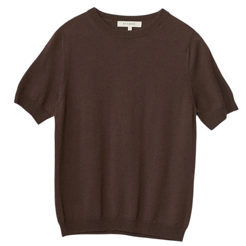 Merino Knit T-Shirt (Brown)