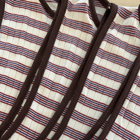 NPS Tank Top BW Stripe (Trico Brown)