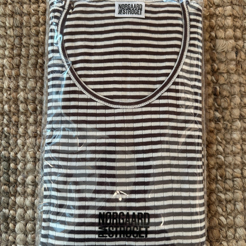 101 Fine Stripe Brown/Ecru (Ekstra Længde)