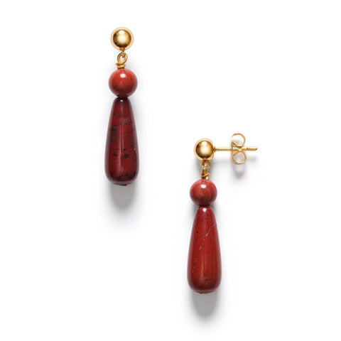 Hot Drops Øreringe (Red Jasper)