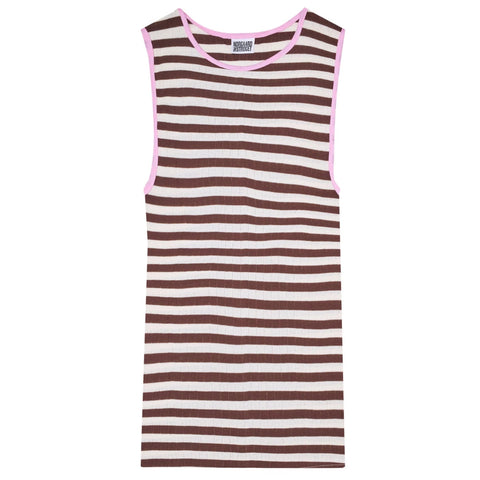NPS Tank Top Kontras (Brown/Ecru/Light Pink)