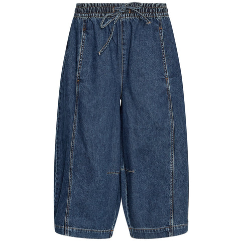 Manna Alena Culotte Bukser (Mid Blue Wash)