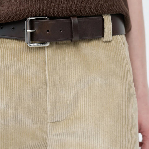 Corduroy Wide Bukser (Beige)