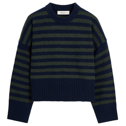 Campa Jumper (Navy/Dark Green Stripe)