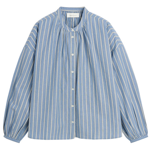 Cilla Skjorte (Blue/Black/White Stripe)