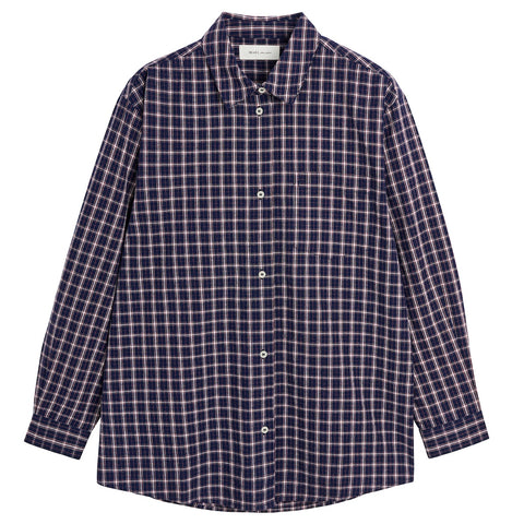 Edgar Skjorte (Navy/White/Red Check)