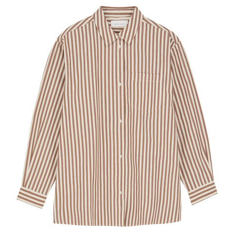 Edgar Skjorte (Brown/Ecru Stripe)