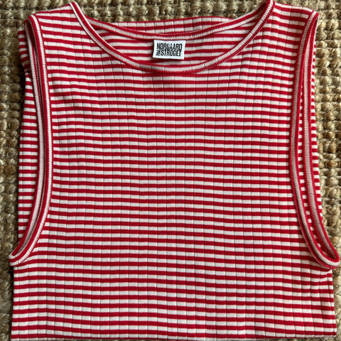 NPS Tank Top Fine Stripe (Red/Ecru)