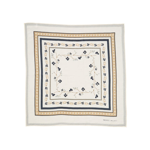 Floral Scarf 55x55 (Ivory)