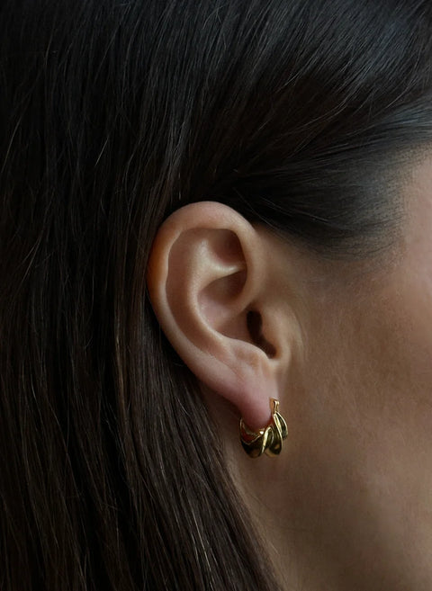 Afrika Petite Hoops (Sølv)