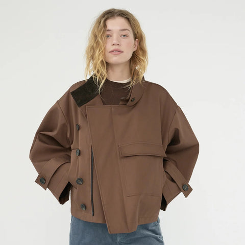 Water Resistant Trench Jacket (Dusty Brown)