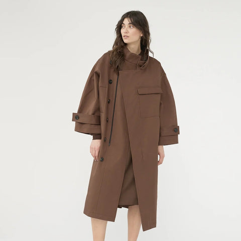 Water Resistant Trench Coat (Dusty Brown)
