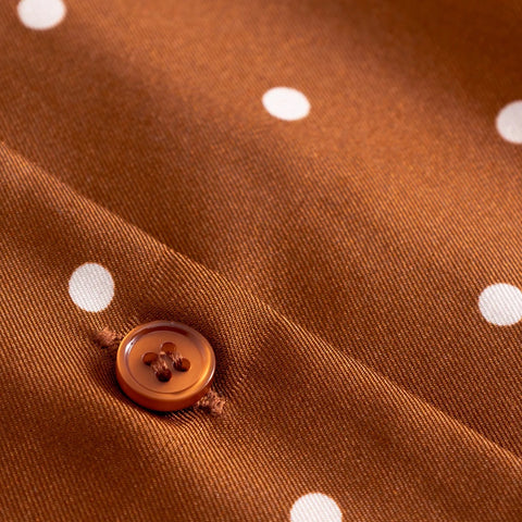 Birna Bluse (Dot Print Caramel)