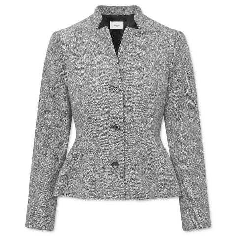 Gabriela Blazer (Black/White Herringbone)