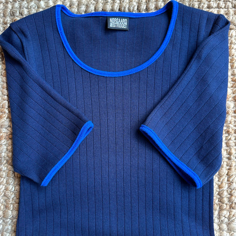 101 Short Sleeve Kontrast (Marine/Klein)