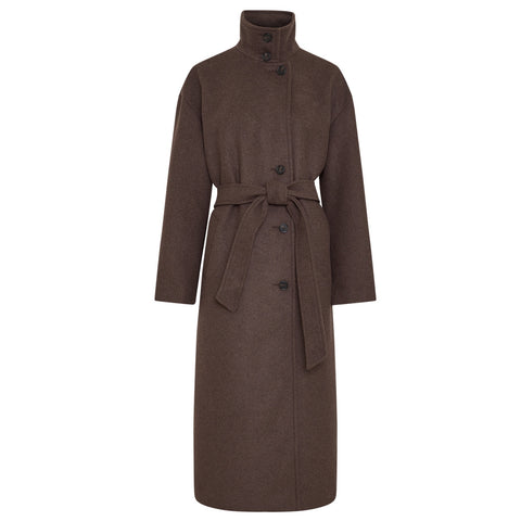 Keola Secilia Wool Coat (Hot Fudge)