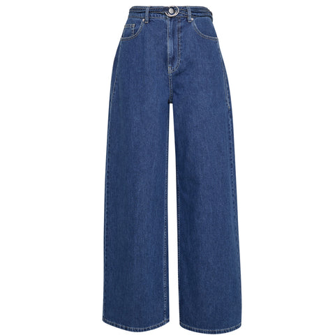 Loa Lis Boxy Wide Jeans (Mid Blue Wash)