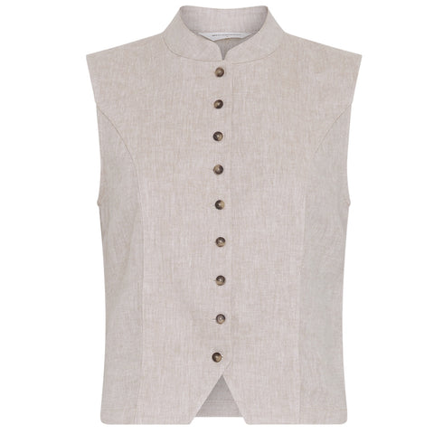 Viana Ginia Vest (Sand Melange)