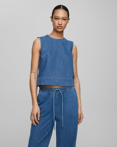 Jolene Elena Top (Mid Blue Wash)