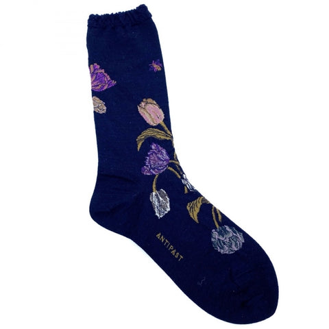 Bouquet Tulip Strømper (Navy)