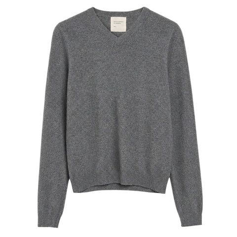 Women's Fitted 90's V-Neck (Heather Grey)