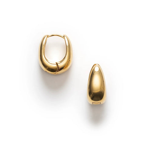 Golden Curve Hoops Petit (Guld)