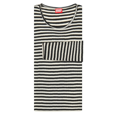 101 Wool Black/Ecru Stripe (Alm Længde)