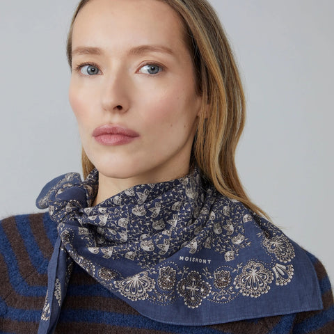 Milan Cotton Scarf N°675 (Slate Grey)