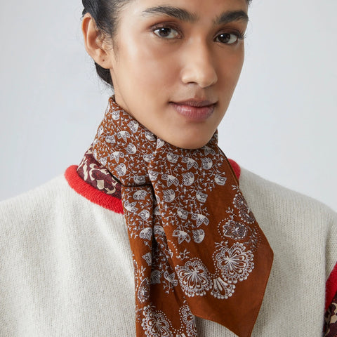 Milan Cotton Scarf N°675 (Toffee)