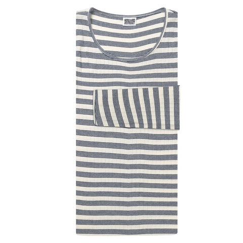 101 BW Stripe Ecru/Marine (Ekstra Længde)