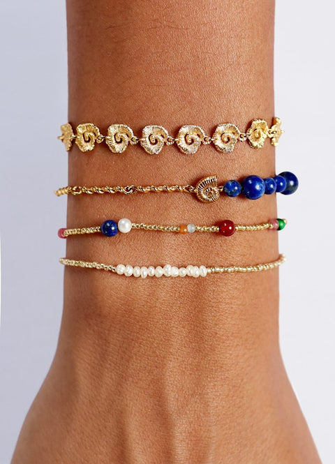 Deep Blue Armbånd (Golden Lapis)