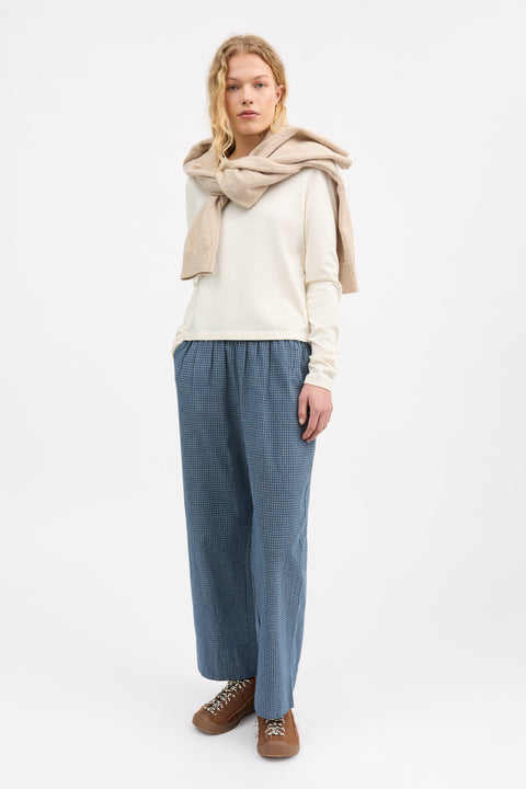 Jasmine Bukser (Blue/Cream Mini Check)
