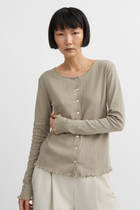 Edie Cardigan (Stone Moss)