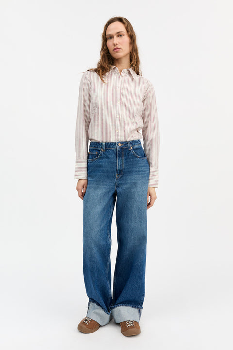 Fauna Skjorte (Raspberry/Cream Stripe)