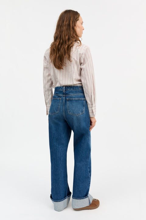 Fauna Skjorte (Raspberry/Cream Stripe)