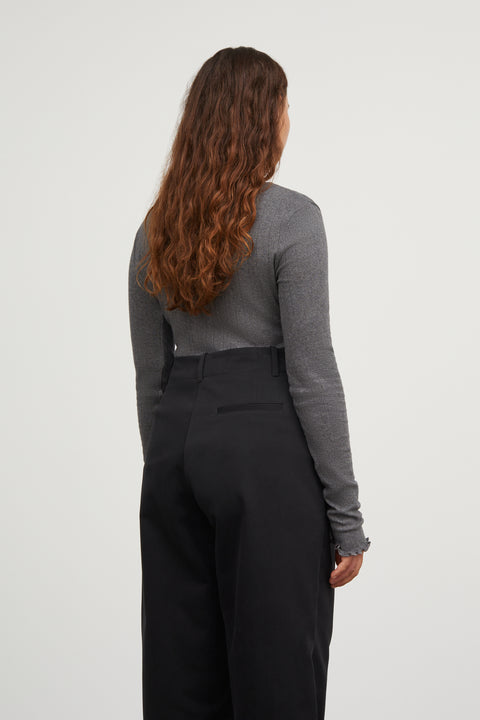Edie Bluse (Dark Grey Melange)
